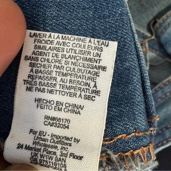 Free People Women's Button Front Blue Denim Overalls Sz 27 - Picture 9 of 13